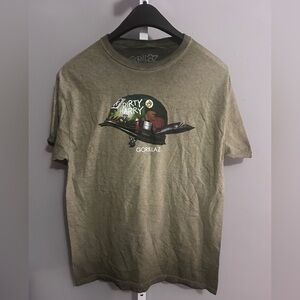 Gorillaz Dirty Harry Helmet T-Shirt in a green